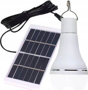 Yermos ŻARÓWKA SOLARNA LED 10W Z Panelem Solarnym Kemping Do Garażu PIWNICY 4124 1