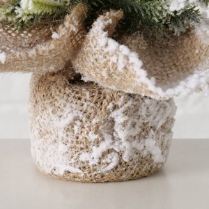 Boltze Home Sztuczna choinka w jutowej doniczce TANNE, 40 cm 2