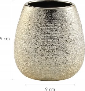 Douceur d`Interieur Złoty kubek na szczoteczki, z ceramiki, TRESOR, 9 x 9 cm 2