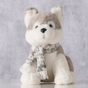 Boltze Home Pluszowy piesek w szaliku BELLO, 28 cm 2