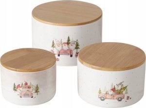 Boltze Home Zestaw pojemników ceramicznych do przechowywania CARRIE, Ø 11-16 cm 1