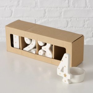 Boltze Home Świeczniki adwentowe z cyframi NUMERO 3