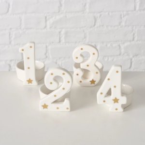 Boltze Home Świeczniki adwentowe z cyframi NUMERO 9