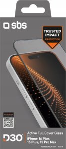 SBS Mobile Szkło hartowane SBS Tempered Glass D3O z ramką do iPhone 16 Plus / iPhone 15 Plus 2