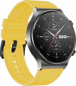 Pasek silikonowy do Huawei Watch GT 2/3/4/2 Pro/3 Pro/4 Pro/GT 2e 46mm - żółty 2