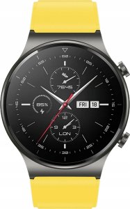 Pasek silikonowy do Huawei Watch GT 2/3/4/2 Pro/3 Pro/4 Pro/GT 2e 46mm - żółty 3