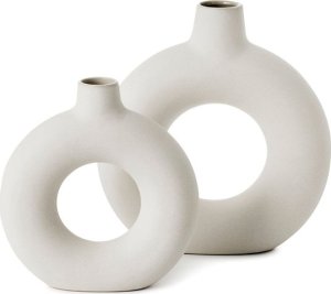 Olsen Home OlsenHome - Rund Keramik Vase - 2 Stk 1