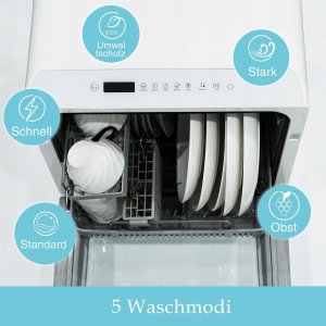 Zmywarka Singlehomie DEDW-Q01 Mini zmywarka do naczyń 6 programów 5L wolnostojąca 3