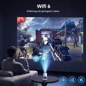 Projektor Polocsh HY300 Pro mini projektor Full HD 720P WiFi do telefonów/PC/PS5/Xbox 4