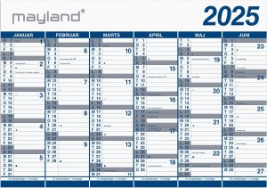 Mayland-Burde Kæmpekalender 2x6 mdr. PP-plast rør 2025 1