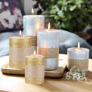 Sirius Sirius Sara Calendercandle Ø5xH29cm, Gold Dots 3