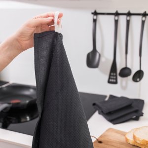 Olsen Home OlsenHome - Ręczniki waflowe 50x65cm - 2 Pak Magnet Grey 2