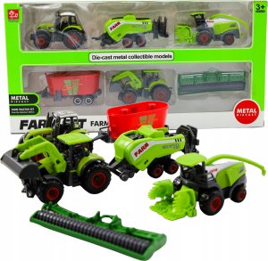 Sferazabawek DUŻY ZESTAW POJAZDÓW CIĄGNIK TRAKTOR MASZYNY ROLNICZE 6W1 ZESTAW FARMERA 1