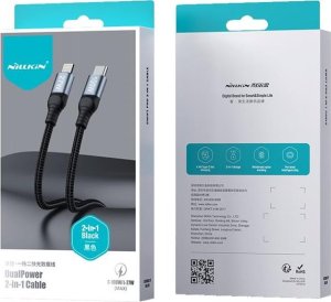 Nillkin Kabel Nillkin Data Cable DualPower 2w1 USB-C PD 3.0 100W, Lightning PD 27W black 4