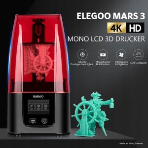 Drukarka 3D Phrozen ELEGOO Mars 3 MSLA drukarka 3D 6,66 cala mono LCD 4K 2
