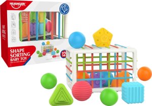 LeanToys Sorter Elastyczna Kostka Piłeczki Figury Dla Niemowląt LEAN Toys 1