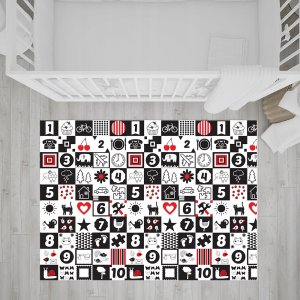 Bocioland BOCIOLAND BL124-SKŁADANA MATA             KONTRASTOWA 150X200CM MAŁY MIŚ 11