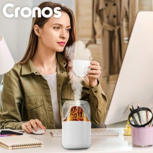 Nawilżacz powietrza Cronos Nawilżacz powietrza Cronos Y10 Biały z efektem ognia RGB z funkcją aromaterapii 6