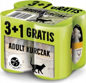 Pet Republic PETREPUBLIC Zestaw Kurczak 3+1 GRATIS - Karma mokra dla kota - 400g 1