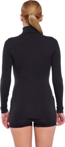 Brubeck LS1627W Koszulka damska z golfem COMFORT MERINO czarny L 3