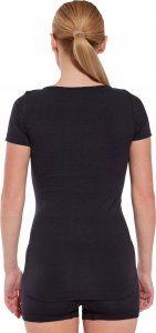 Brubeck SS1398W Koszulka damska z krótkim rękawem COMFORT MERINO czarny M 3