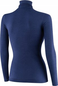 Brubeck LS1627W Koszulka damska z golfem COMFORT MERINO granatowy S 2