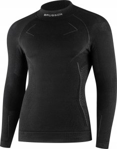Brubeck LS1666M Bluza męska EXTREME MERINO czarny S 2