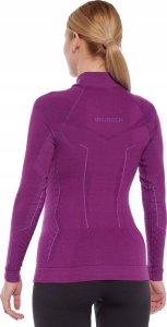 Brubeck LS1665W Bluza damska EXTREME MERINO fuksjowy S 4