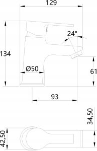Bateria umywalkowa Invena INVENA BATERIA UMYWALKOWA NISKA BRALOS CZARNA 2