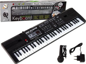 LeanToys Keyboard MQ-012FM Mikrofon Radio 61 Klawiszy LEAN Toys 1