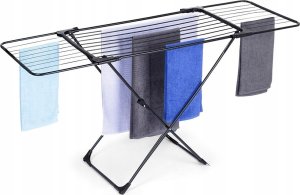 Suszarka na pranie Vilde Suszarka na Pranie Metalowa Czarna Rozsuwana XXL Solidna VILDE 108-182 cm 2