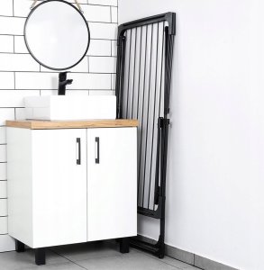 Suszarka na pranie Vilde Suszarka na Pranie Metalowa Czarna Rozsuwana XXL Solidna VILDE 108-182 cm 6