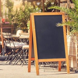 Springos Potykacz drewniany, tablica kredowa 100x60 cm dwustronny UNIWERSALNY 14
