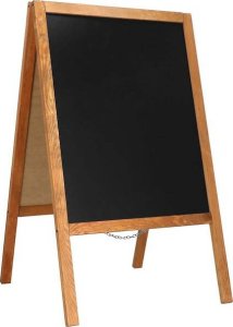 Springos Potykacz drewniany, tablica kredowa 100x60 cm dwustronny UNIWERSALNY 16