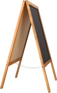 Springos Potykacz drewniany, tablica kredowa 100x60 cm dwustronny UNIWERSALNY 17