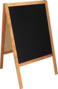 Springos Potykacz drewniany, tablica kredowa 100x60 cm dwustronny UNIWERSALNY 4