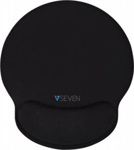 Podkładka V7 V7 MP03BLK, Black, Monochromatic, Memory foam, Rubber, Wrist rest, Non-slip base 1