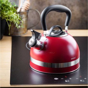 KingHoff CZAJNIK 1,8L Z GWIZDKIEM KINGHOFF KH-1853 CZERWONY 2