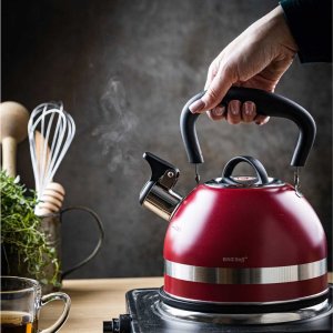 KingHoff CZAJNIK 1,8L Z GWIZDKIEM KINGHOFF KH-1853 CZERWONY 10