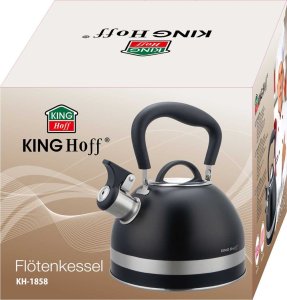 KingHoff CZAJNIK 1,8L Z GWIZDKIEM KINGHOFF KH-1858 CZARNY 12
