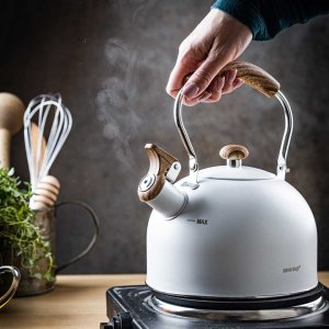 KingHoff CZAJNIK 2,5L Z GWIZDKIEM KINGHOFF KH-1860 BIAŁY 3