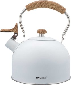 KingHoff CZAJNIK 2,5L Z GWIZDKIEM KINGHOFF KH-1860 BIAŁY 10