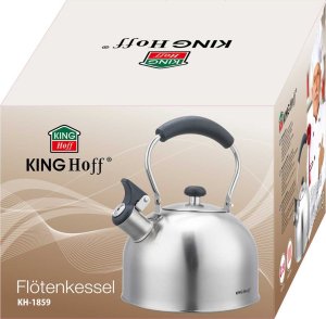 KingHoff CZAJNIK 2,5L Z GWIZDKIEM KINGHOFF KH-1859 SREBRNY 13
