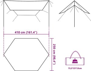 Namiot turystyczny vidaXL Namiot samochodowy, zielony, wodoodporny 12