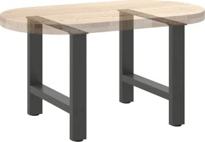 vidaXL vidaXL Nogi do stolika kawowego, antracyt, 2 szt., 50x(42-43) cm, stal 7