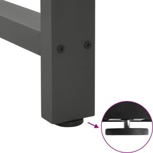 vidaXL vidaXL Nogi do stolika kawowego, antracyt, 2 szt., 50x(42-43) cm, stal 8