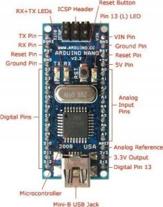 Arduino NANO V3.0 16MHz USB – ATmega328P – FTDI232 – klonas – suderinamas su Arduino 7