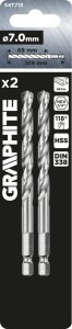 Wiertło Graphite do metalu Hex 7.0 mm 2 szt. 2
