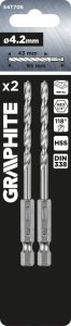 Wiertło Graphite Wiertło do metalu Hex 4.2 mm, 2 szt. 2