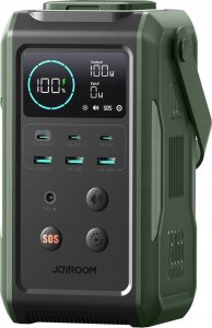 Joyroom Powerbank Joyroom JR-PBF10 75000mAh 100W 3x USB-C 3x USB-A ze składaną latarką i rączką - zielony 1